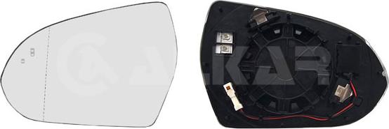 Alkar 6475999 - Дзеркальне скло, зовнішнє дзеркало autocars.com.ua