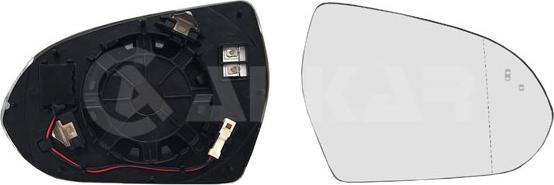 Alkar 6476999 - Дзеркальне скло, зовнішнє дзеркало autocars.com.ua