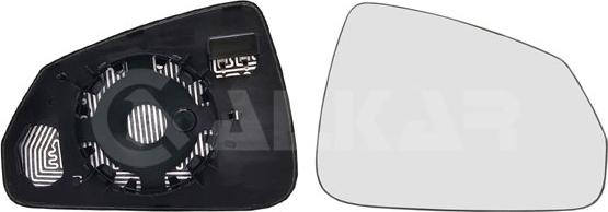 Alkar 6478833 - Дзеркальне скло, зовнішнє дзеркало autocars.com.ua