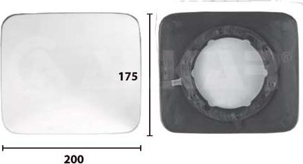 Alkar 7477247 - Зеркальное стекло, широкоугольное зеркало avtokuzovplus.com.ua