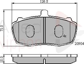 ALLIED NIPPON ADB01066 - Гальмівні колодки, дискові гальма autocars.com.ua