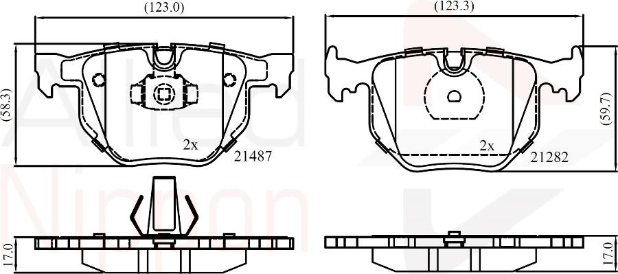 ALLIED NIPPON ADB01205 - Гальмівні колодки, дискові гальма autocars.com.ua