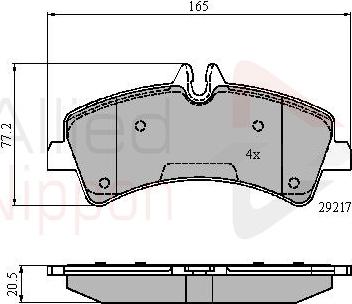 ALLIED NIPPON ADB01575 - Гальмівні колодки, дискові гальма autocars.com.ua