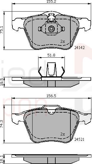 ALLIED NIPPON ADB01608 - Гальмівні колодки, дискові гальма autocars.com.ua