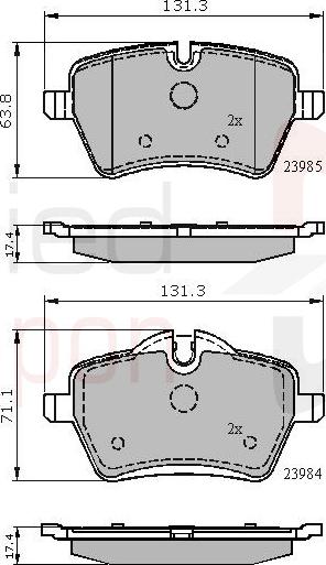 ALLIED NIPPON ADB01673 - Гальмівні колодки, дискові гальма autocars.com.ua