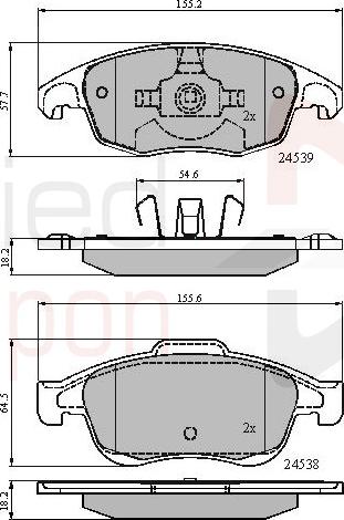 ALLIED NIPPON ADB01719 - Гальмівні колодки, дискові гальма autocars.com.ua