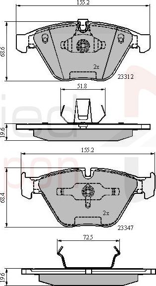 ALLIED NIPPON ADB02033 - Гальмівні колодки, дискові гальма autocars.com.ua