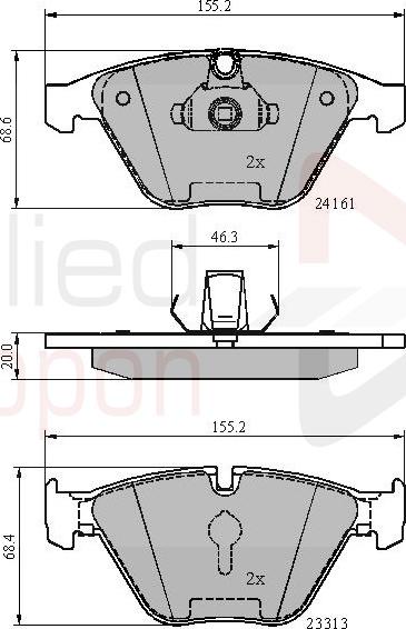 ALLIED NIPPON ADB02100 - Гальмівні колодки, дискові гальма autocars.com.ua