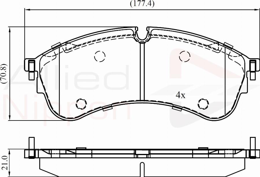 ALLIED NIPPON ADB02400 - Гальмівні колодки, дискові гальма autocars.com.ua