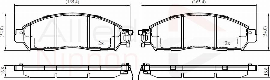 ALLIED NIPPON ADB02420 - Гальмівні колодки, дискові гальма autocars.com.ua