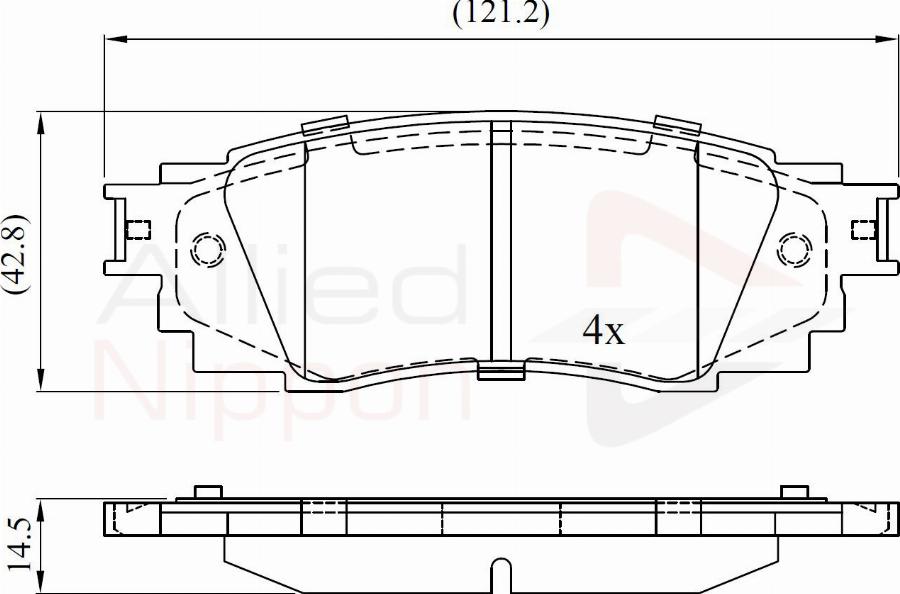 ALLIED NIPPON ADB02430 - Гальмівні колодки, дискові гальма autocars.com.ua