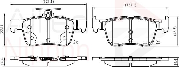 ALLIED NIPPON ADB02742 - Гальмівні колодки, дискові гальма autocars.com.ua