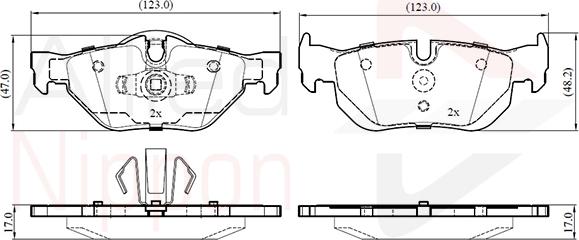 ALLIED NIPPON ADB02787 - Гальмівні колодки, дискові гальма autocars.com.ua