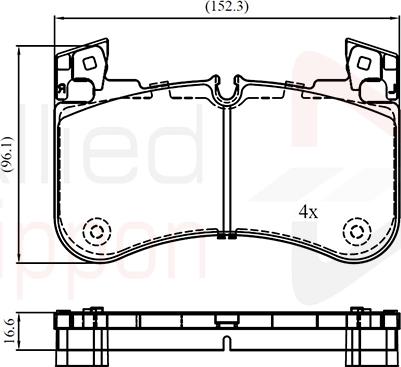 ALLIED NIPPON ADB02840 - Гальмівні колодки, дискові гальма autocars.com.ua
