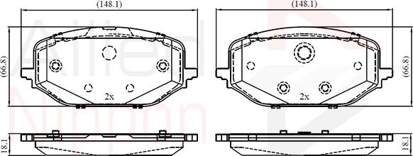 ALLIED NIPPON ADB03417 - Гальмівні колодки, дискові гальма autocars.com.ua