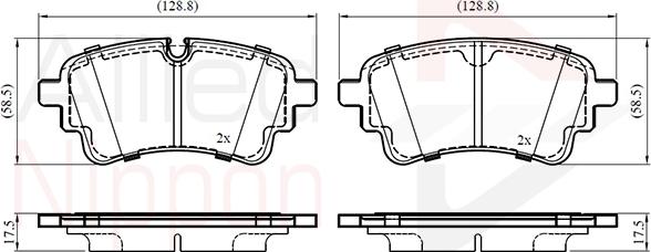 ALLIED NIPPON ADB03525 - Гальмівні колодки, дискові гальма autocars.com.ua