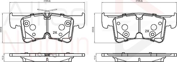 ALLIED NIPPON ADB04015 - Гальмівні колодки, дискові гальма autocars.com.ua