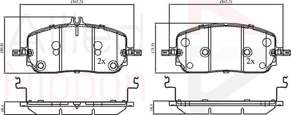 ALLIED NIPPON ADB04018 - Гальмівні колодки, дискові гальма autocars.com.ua