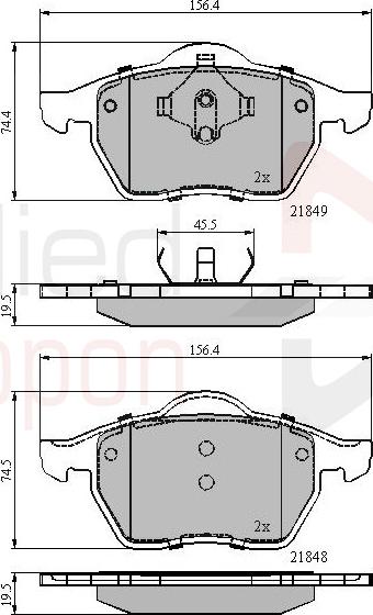 ALLIED NIPPON ADB0715 - Гальмівні колодки, дискові гальма autocars.com.ua