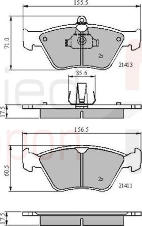 ALLIED NIPPON ADB0738 - Гальмівні колодки, дискові гальма autocars.com.ua