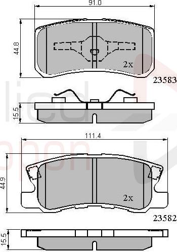 ALLIED NIPPON ADB0905 - Гальмівні колодки, дискові гальма autocars.com.ua