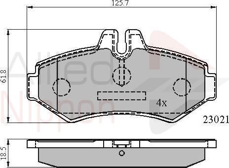 ALLIED NIPPON ADB0914 - Гальмівні колодки, дискові гальма autocars.com.ua