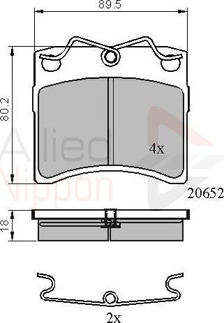 ALLIED NIPPON ADB0925 - Гальмівні колодки, дискові гальма autocars.com.ua