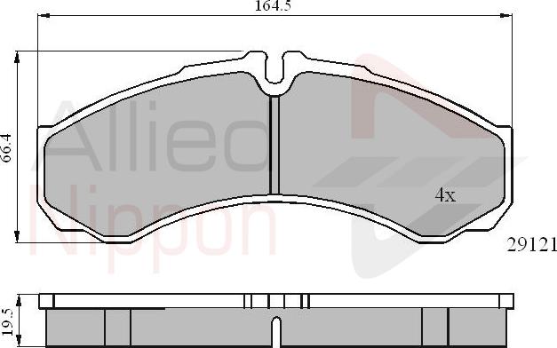 ALLIED NIPPON ADB0931 - Гальмівні колодки, дискові гальма autocars.com.ua