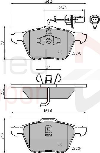 ALLIED NIPPON ADB11136 - Гальмівні колодки, дискові гальма autocars.com.ua