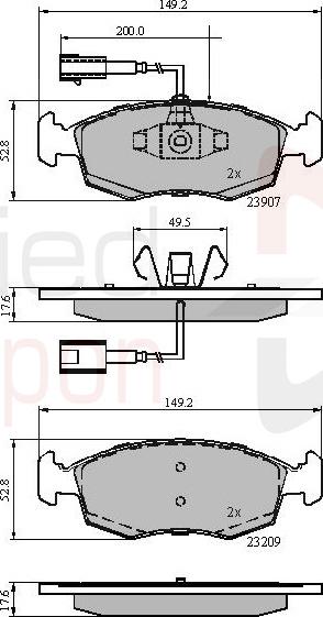 ALLIED NIPPON ADB12044 - Гальмівні колодки, дискові гальма autocars.com.ua