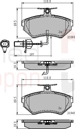 ALLIED NIPPON ADB1736 - Гальмівні колодки, дискові гальма autocars.com.ua