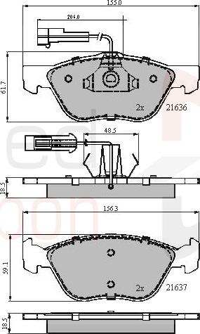 ALLIED NIPPON ADB1897 - Гальмівні колодки, дискові гальма autocars.com.ua