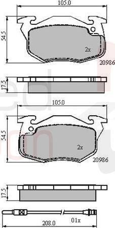 ALLIED NIPPON ADB21615 - Гальмівні колодки, дискові гальма autocars.com.ua