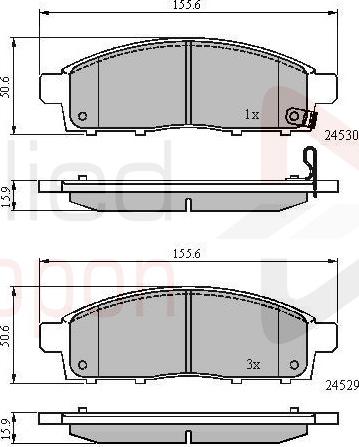ALLIED NIPPON ADB31584 - Гальмівні колодки, дискові гальма autocars.com.ua