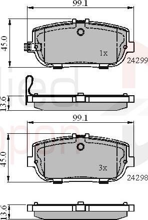 ALLIED NIPPON ADB31627 - Гальмівні колодки, дискові гальма autocars.com.ua