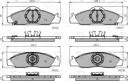 ALLIED NIPPON ADB31746 - Гальмівні колодки, дискові гальма autocars.com.ua