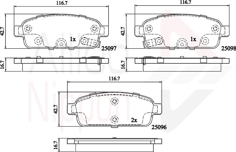 ALLIED NIPPON ADB32024 - Гальмівні колодки, дискові гальма autocars.com.ua