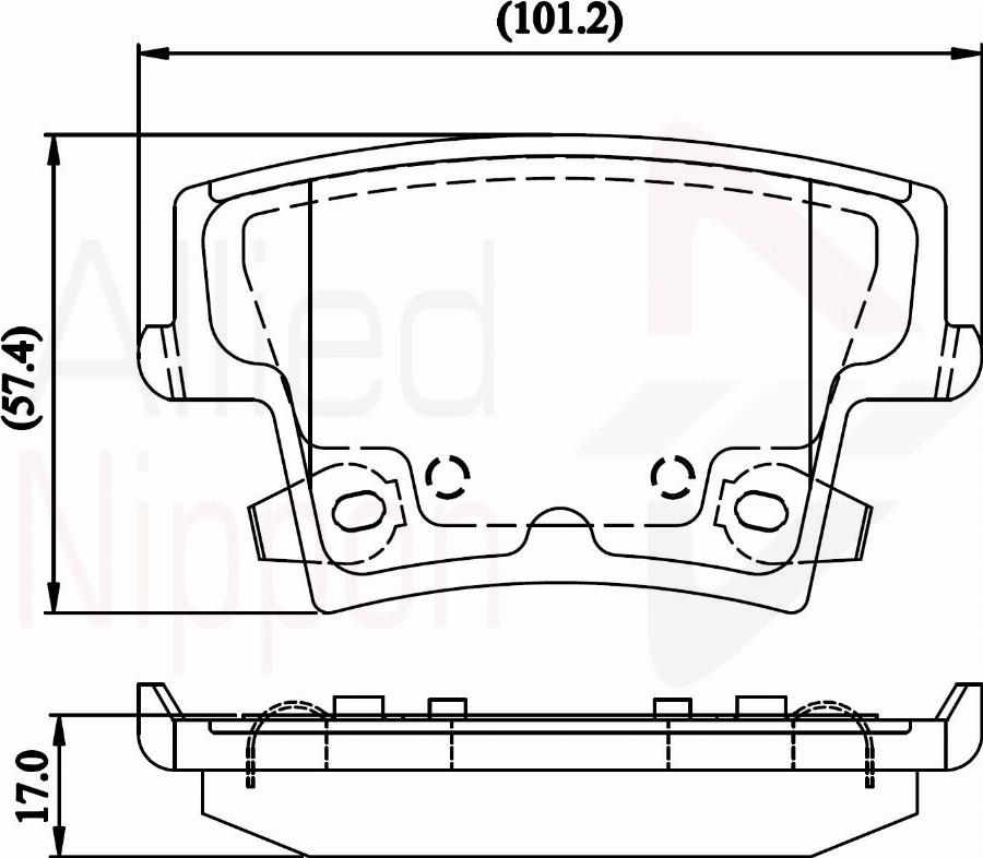 ALLIED NIPPON ADB32216 - Гальмівні колодки, дискові гальма autocars.com.ua