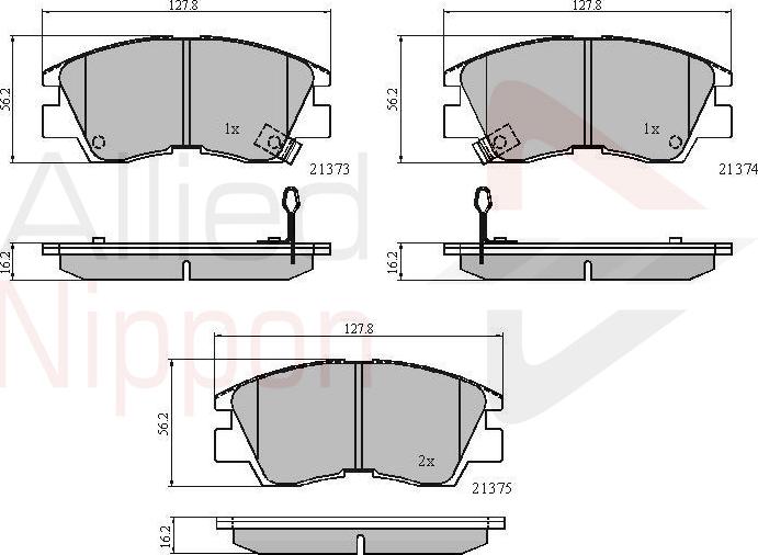 ALLIED NIPPON ADB3295 - Гальмівні колодки, дискові гальма autocars.com.ua