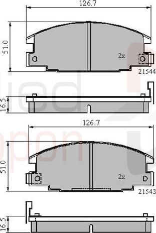 ALLIED NIPPON ADB3322 - Гальмівні колодки, дискові гальма autocars.com.ua