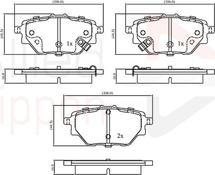 ALLIED NIPPON ADB33759 - Гальмівні колодки, дискові гальма autocars.com.ua