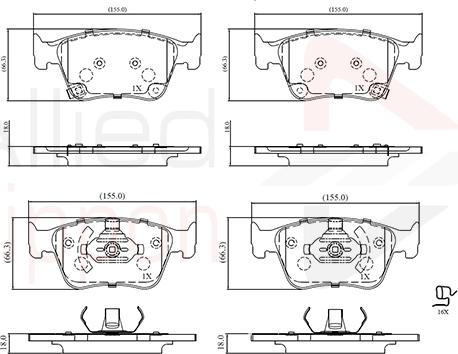 ALLIED NIPPON ADB33783 - Гальмівні колодки, дискові гальма autocars.com.ua