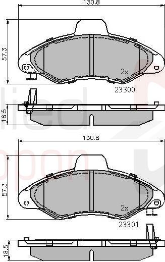 ALLIED NIPPON ADB3393 - Гальмівні колодки, дискові гальма autocars.com.ua