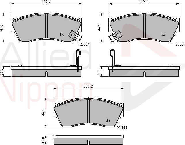ALLIED NIPPON ADB3518 - Гальмівні колодки, дискові гальма autocars.com.ua