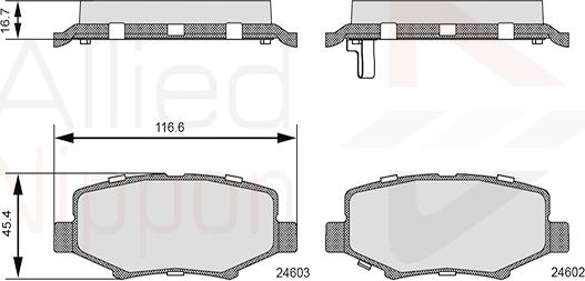 ALLIED NIPPON ADB36091 - Гальмівні колодки, дискові гальма autocars.com.ua