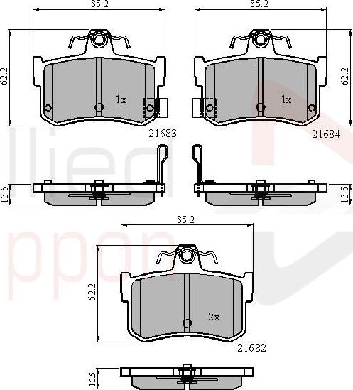 ALLIED NIPPON ADB3811 - Гальмівні колодки, дискові гальма autocars.com.ua