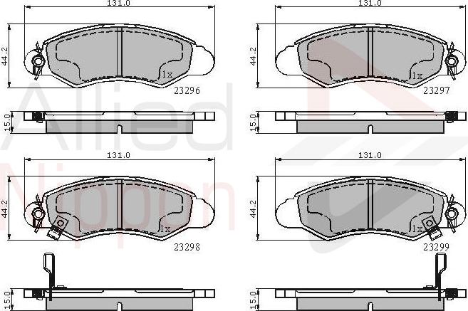 ALLIED NIPPON ADB3814 - Гальмівні колодки, дискові гальма autocars.com.ua