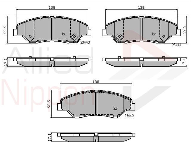 Allied Nippon adb3843 - Тормозные колодки, дисковые, комплект autodnr.net