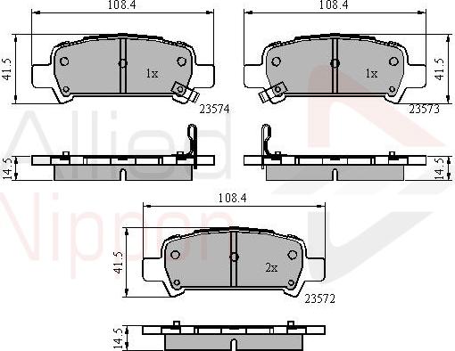 ALLIED NIPPON ADB3882 - Гальмівні колодки, дискові гальма autocars.com.ua