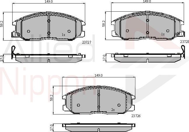 ALLIED NIPPON ADB3902 - Гальмівні колодки, дискові гальма autocars.com.ua